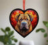 Shar Pei Stained Glass Effect Heart Suncatcher